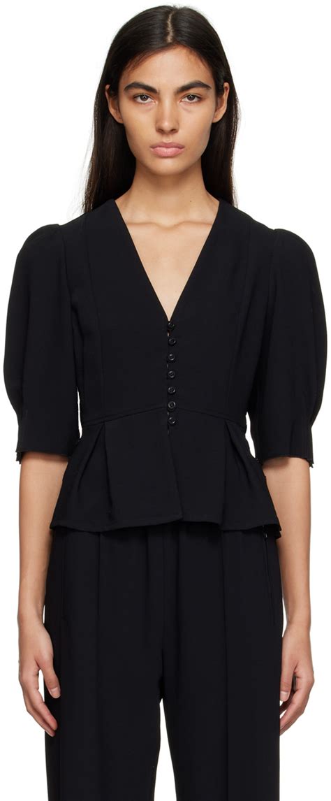 chloe black blouse|Women's Tops & Blouses, Graphic T.